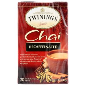 Twinings Dekoffein Chai Tee, 20 Beutel Packung mit 6