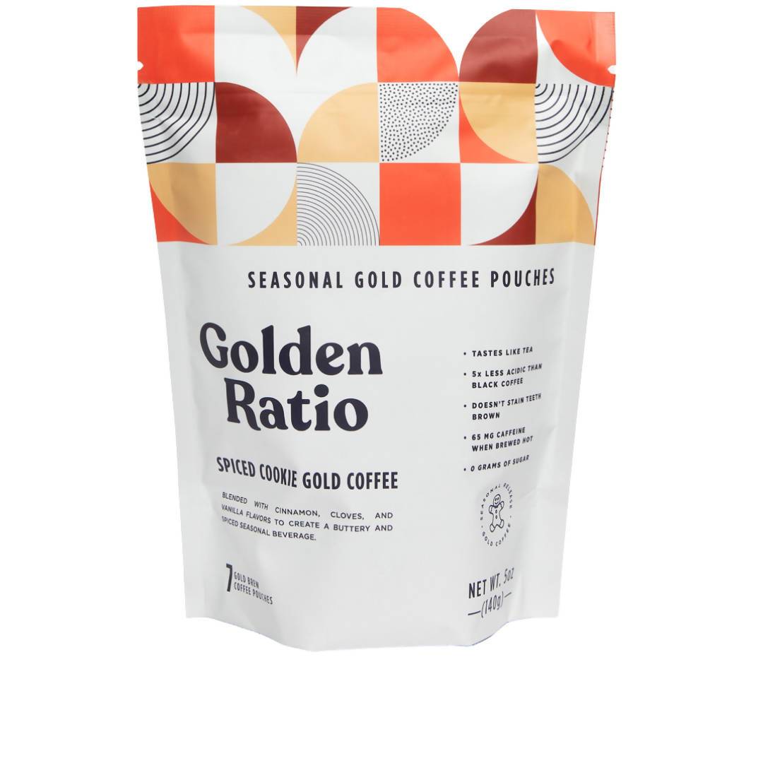 Gewürzte Plätzchen Gold Kaffee Saisonal, säurearm – 6 Beutel x 7-Packung