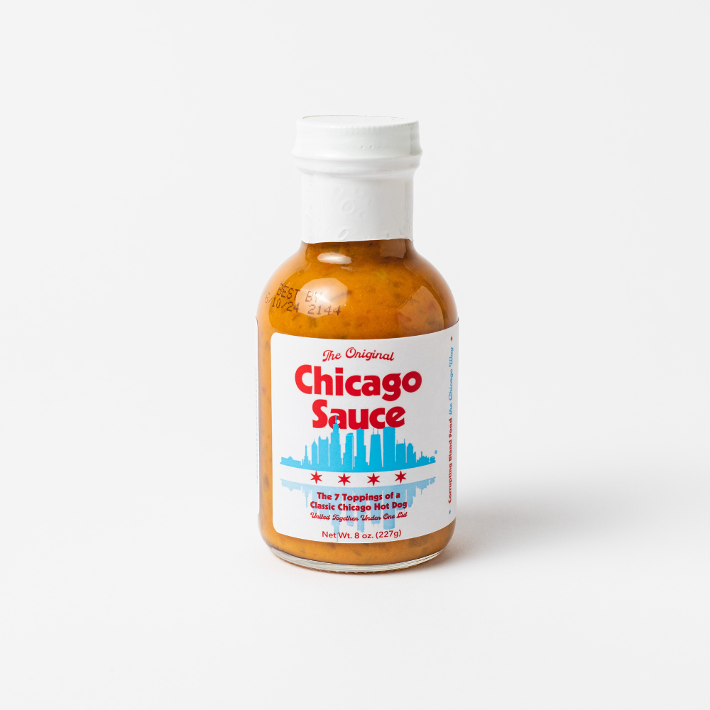 Groß Fork Die Original Chicago Sauce, die echte Windy City Sauce Flaschen Fall