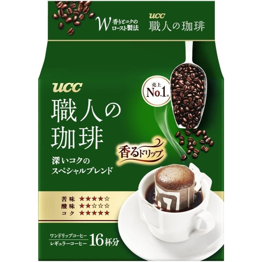 UCC Craftsman's Kaffee Drip Kaffee Rich & Deep Special Blend (16 Portionen × 1 Packungen) JAPAN – Tokyo Sakura Mall