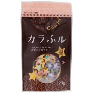 Hitachiya, Colorful, Star-shaped, Fu, Grilled wheat Gluten, – 20g