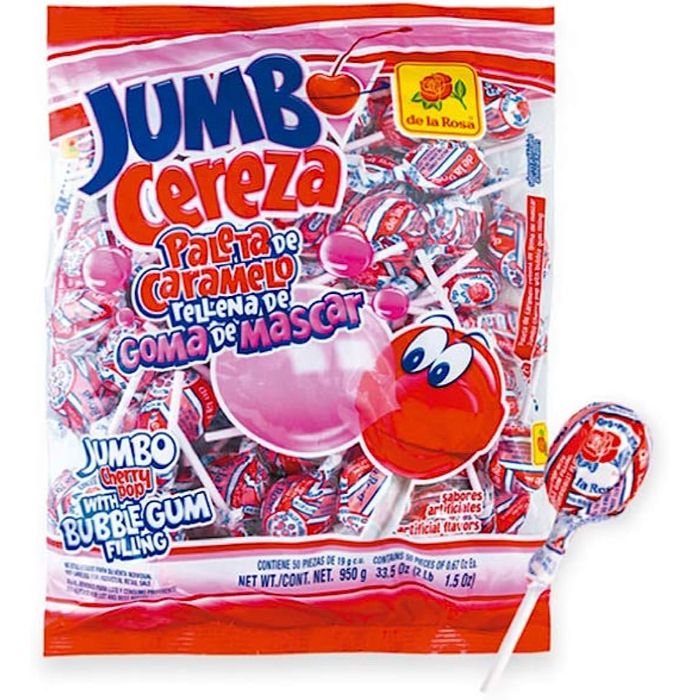 De La Rosa – Kirsche Pop Jumbo Lollipop, 16,08 Oz (Packung von 25)