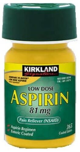 Kirkland Signature Aspirin niedrige Dosis 81 mg., 365 Tabletten