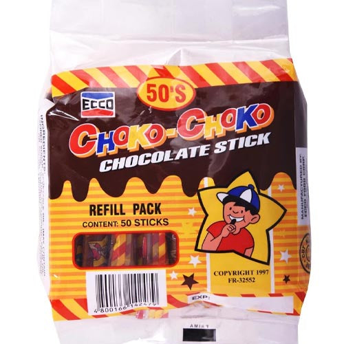 Ecco – Choko-Choko Schokolade Stick – 50 Stück – 250 G
