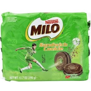 Nestle Milo Ring Sandwich Keks – Schokolade Geschmack Creme gefüllt – 12 Packung – 390 g