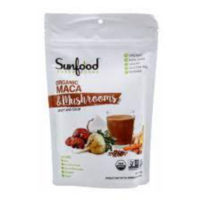 Sunfood Superfoods Maca Pilz Pulver Org 7 Oz – Packung mit 1