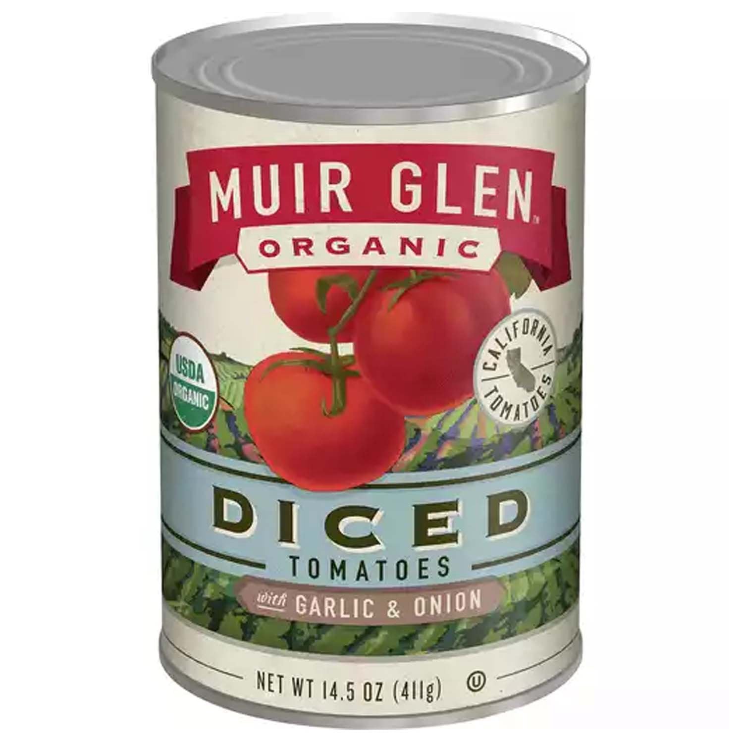 Muir Glen Gewürfelte Tomaten Knoblauch & Zwiebel 14.5 Oz – 12er Packung