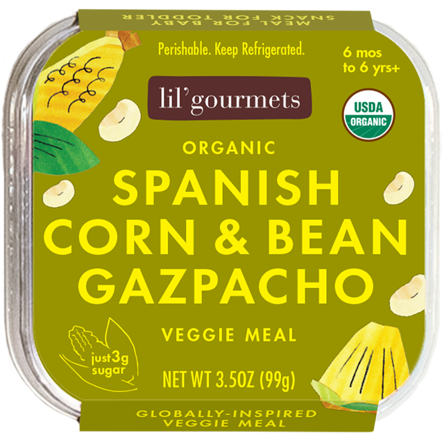 Lil Gourmets – Bio Spanish Mais & Bean Gazpacho, 3,5 Oz – Packung mit