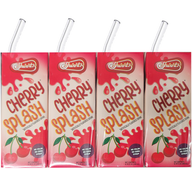 Shwartz Kirsche Splash aromatisiert Box Drink, koscher für Passah, 4er Packung