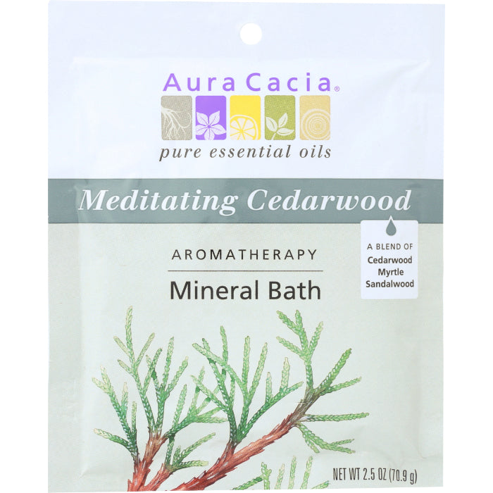 Aura Cacia Mineralbad Zedernholz Meditieren, 2,5 oz (Packung mit 6)