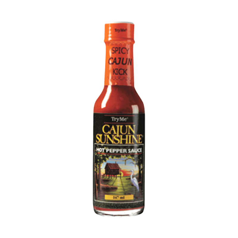 Probieren Sie mich Cajun Sunshine Hot Pfeffer Sauce