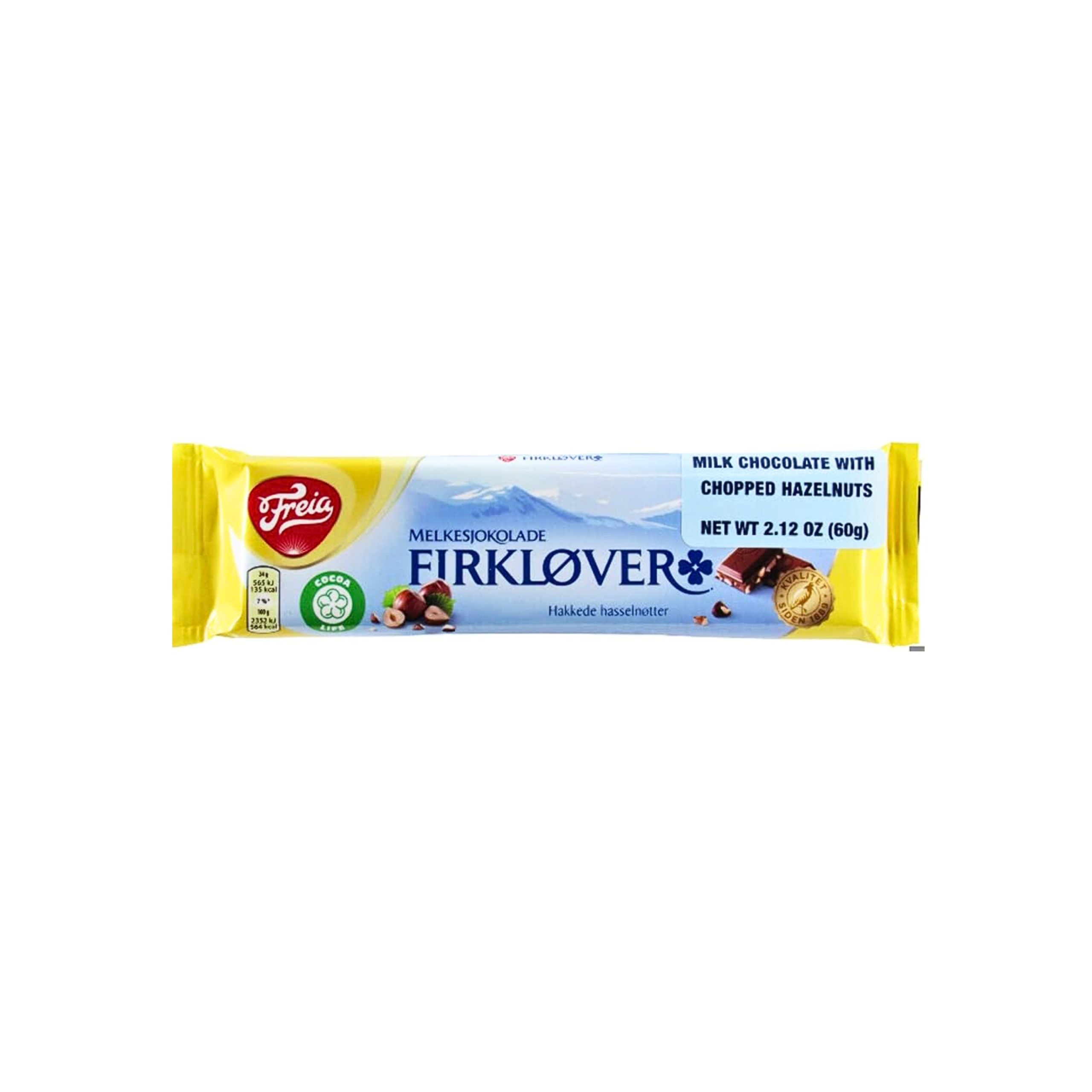 Freia Firklover Milchschokolade mit gehackten Haselnüssen Bar (2,12 oz) (Norwegen)