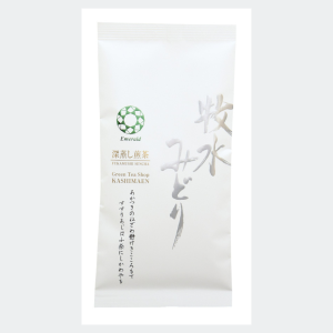 Deep Steamed grüner Tee miyazaki sencha -bokusui midori smaragd von kashimaen honpo miyazaki japan – kurumira shop – 100g