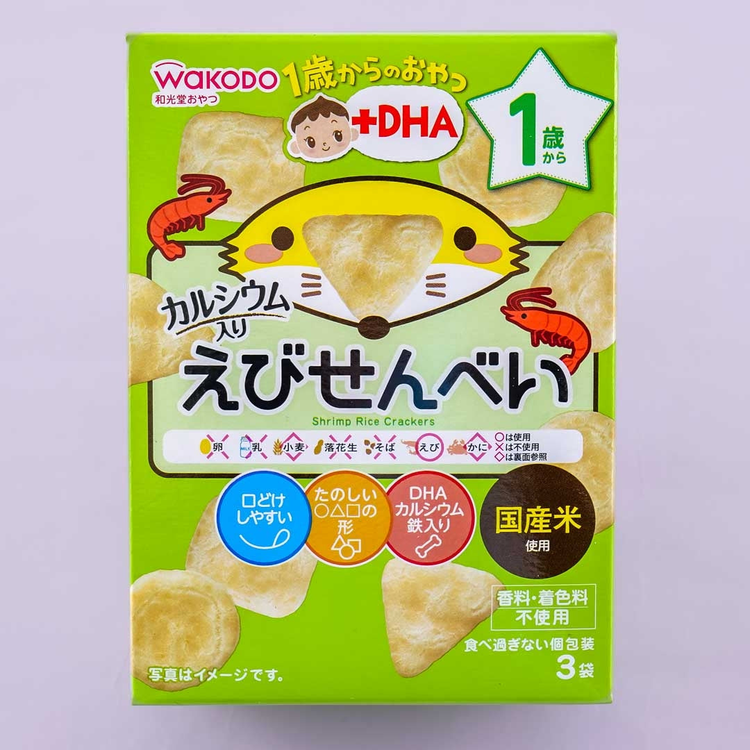Wakodo Baby + DHA Garnelen Reis Crackers