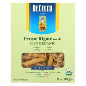 De Cecco Bio Penne Rigate Nudeln, 12 Unzen (Packung mit 12)