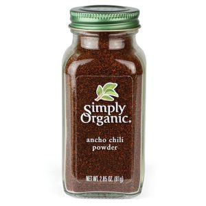 Simply Organic Ancho Chili Pulver – rauchiges Gewürz für reiche Aromen