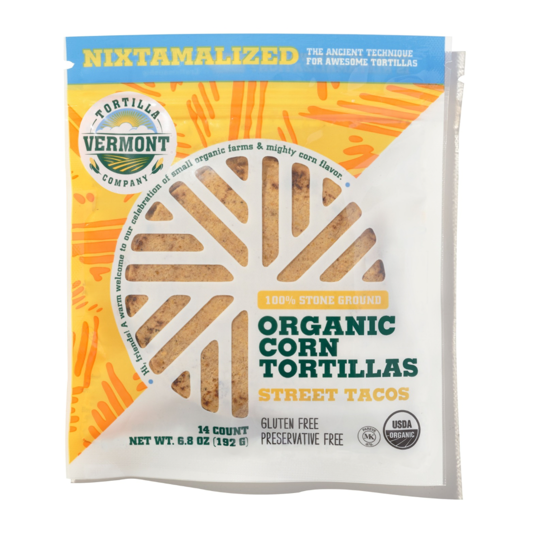 Vermont Tortilla Company 4′′ Bio Heirloom Mais Tortillas – 8 Beutel x 14 Tortillas