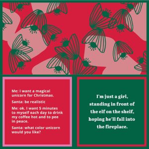 Serviette: xmas elf auf Regal
