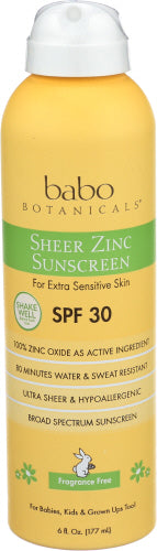 Babobotani – Sonnenschutzmittel SPF 30 Zink, 6 oz
