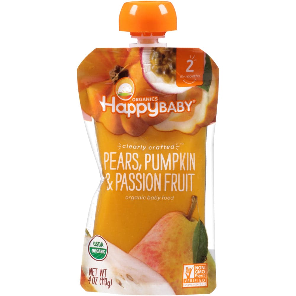 Happy Baby – Organics Stufe 2 Birnen, Kürbis & Passionsfrucht