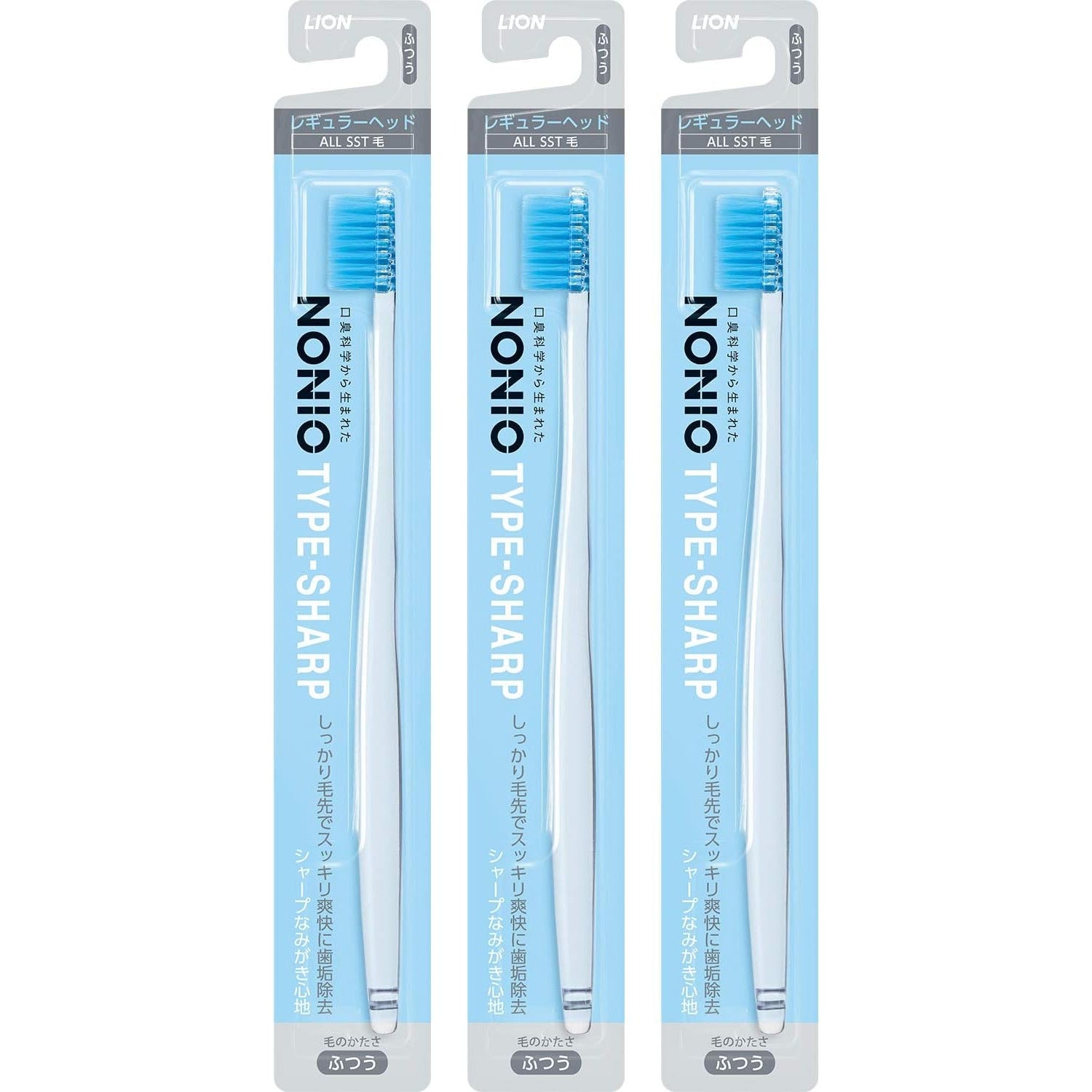 NONIO Zahnbürste TYPE-SHARP weich oder Regular(Set von 3) Hergestellt in JAPAN – Tokyo Sakura Mall