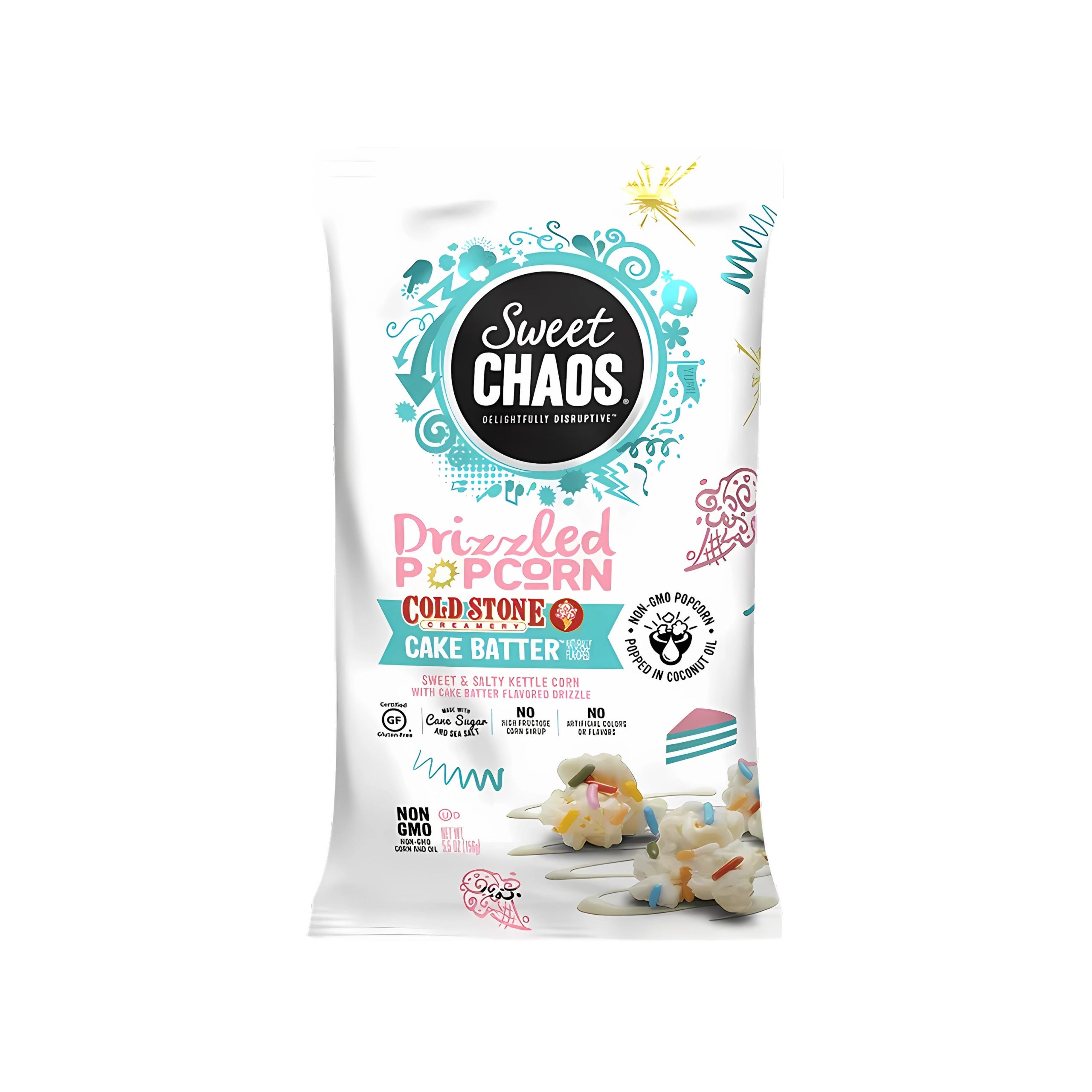 süßes Chaos vertrocknet Popcorn kalten Stein Kuchen Teig (usa)