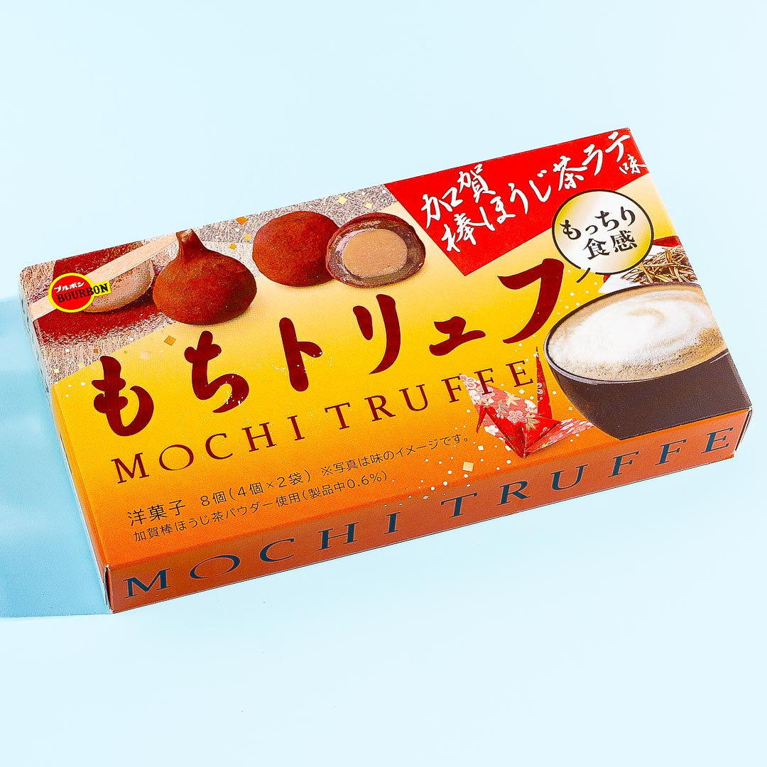 Bourbon Mochi Trüffel – Hojicha Latte