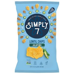 Simply 7 – Chip Linsen Jalapeno, 4 Unzen – Packung mit 12 Stück