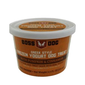 Boss Dog Brand Inc – Yogurt tiefgekühlt Pumpkin Zimt, 3,5 Unzen – Packung mit