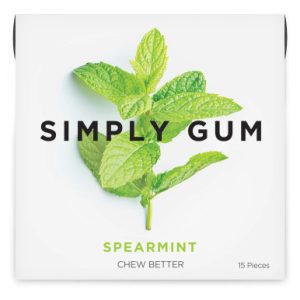 Simply Gum All Naturgummi Speerminze, 15 Stück