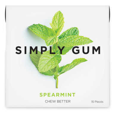 Simply Gum All Naturgummi Speerminze, 15 Stück