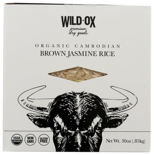 Wild Ox – Reis Jasmine Braun Kambodschanisch, 30 oz – Packung mit 6 Stück
