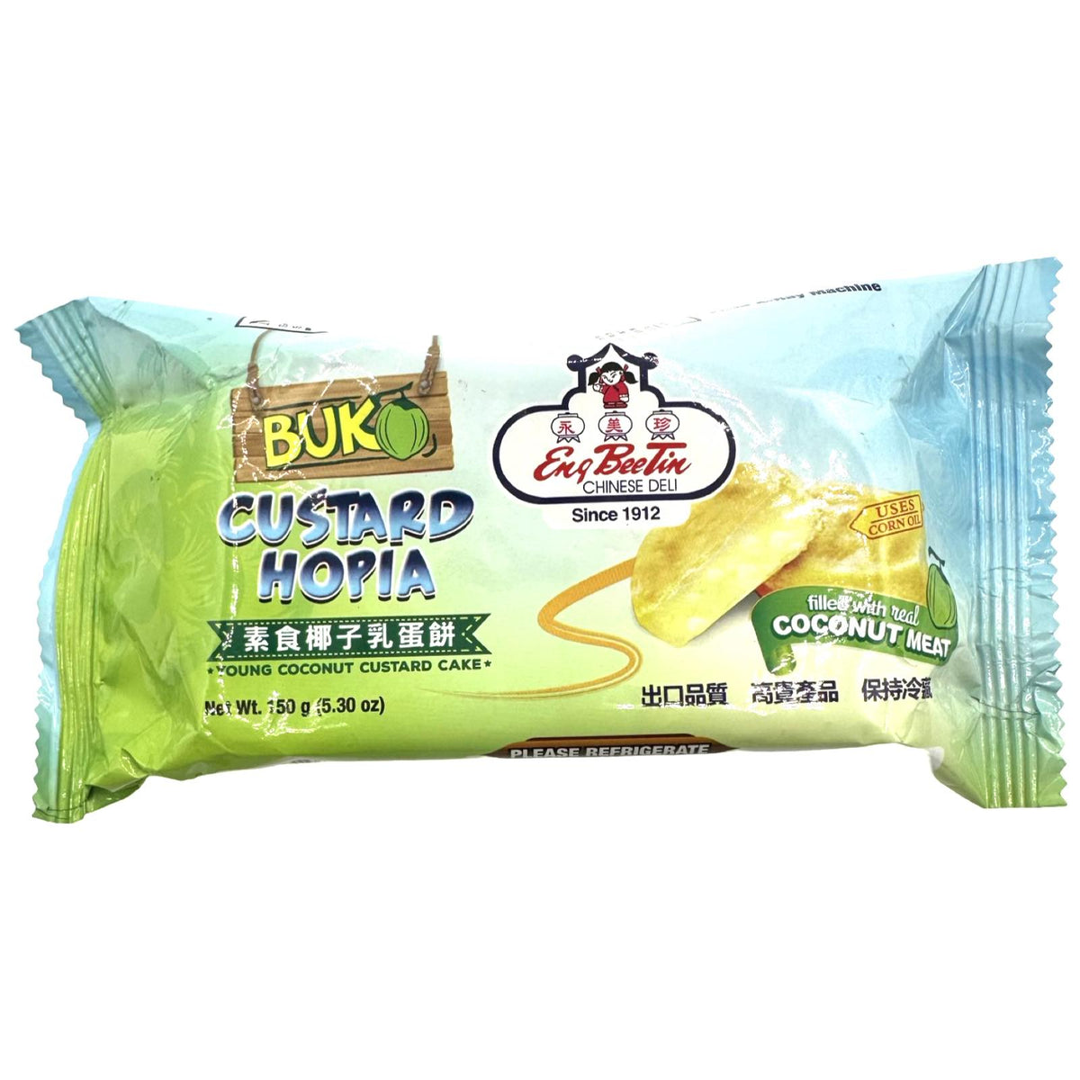 Eng Bee Tin Buko Custard Hopia – Junge Kokosnuss-Custard-Kuchen – 150 G