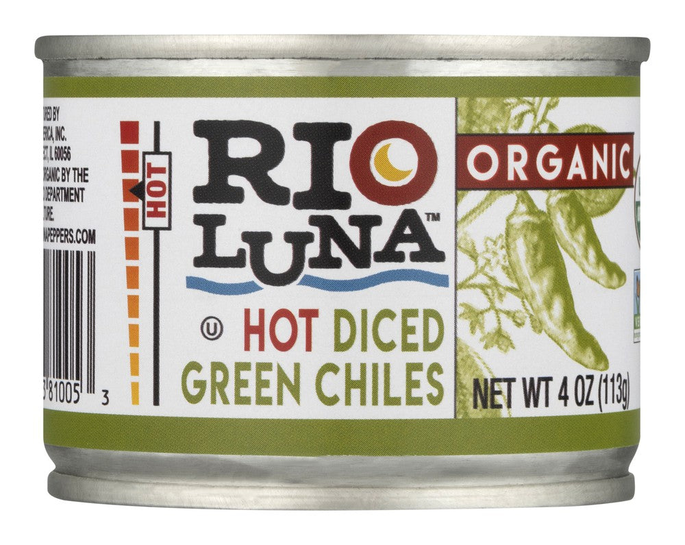 Rio Luna Bio Hot Diced Grün Chiles – Würzig & Frisch