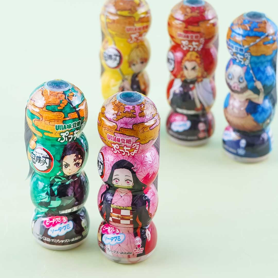 Puccho Demon Slayer Gummy Süßigkeiten – Pfirsich und Soda