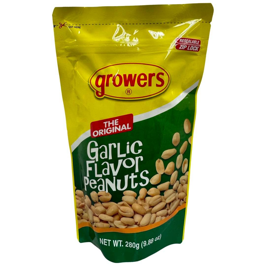 Growers – Die Original Knoblauch Geschmack Erdnüsse Regular – GROSSE PARTY Packung – 9.88 OZ