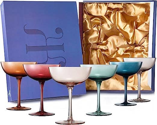 Die Wine Savant- Coupe Cocktail-Brille 7 oz – 6er Set – Mutierte Farbe
