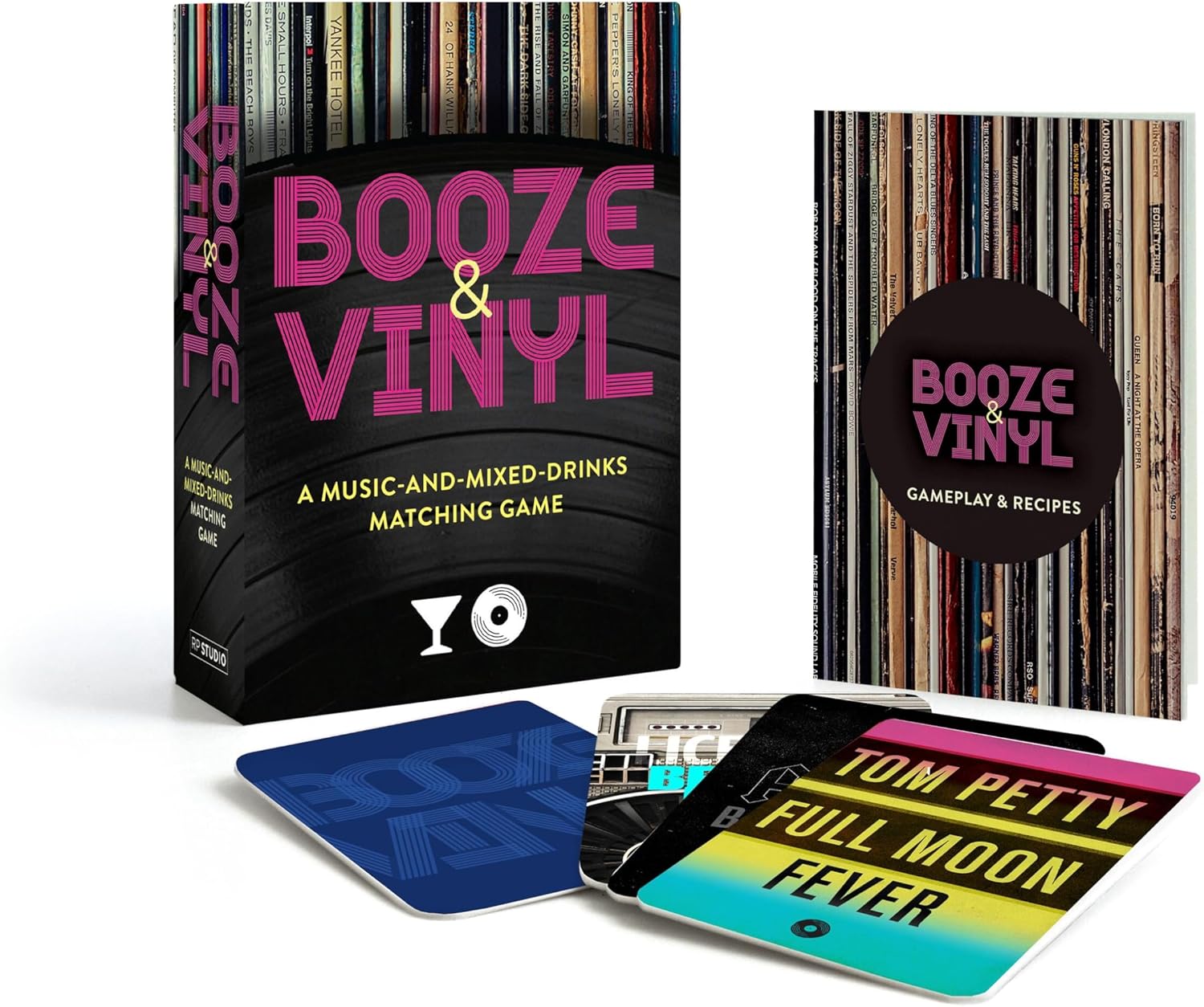 Booze & Vinyl Ein Musik & Mixed Drinks Matching Spiel