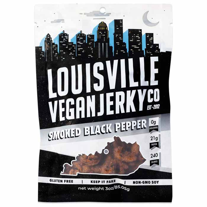 Louisville Vegan Jerky – Geräucherter schwarzer Pfeffer, 3oz