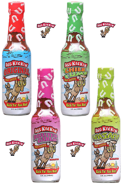 Ass Kickin Heiße Saucen Vielfalt 4 Packung, 4/5oz