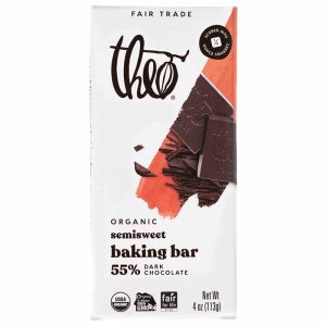 Theo – Semisweet Baking Bar 55% dunkle Schokolade, – 4oz