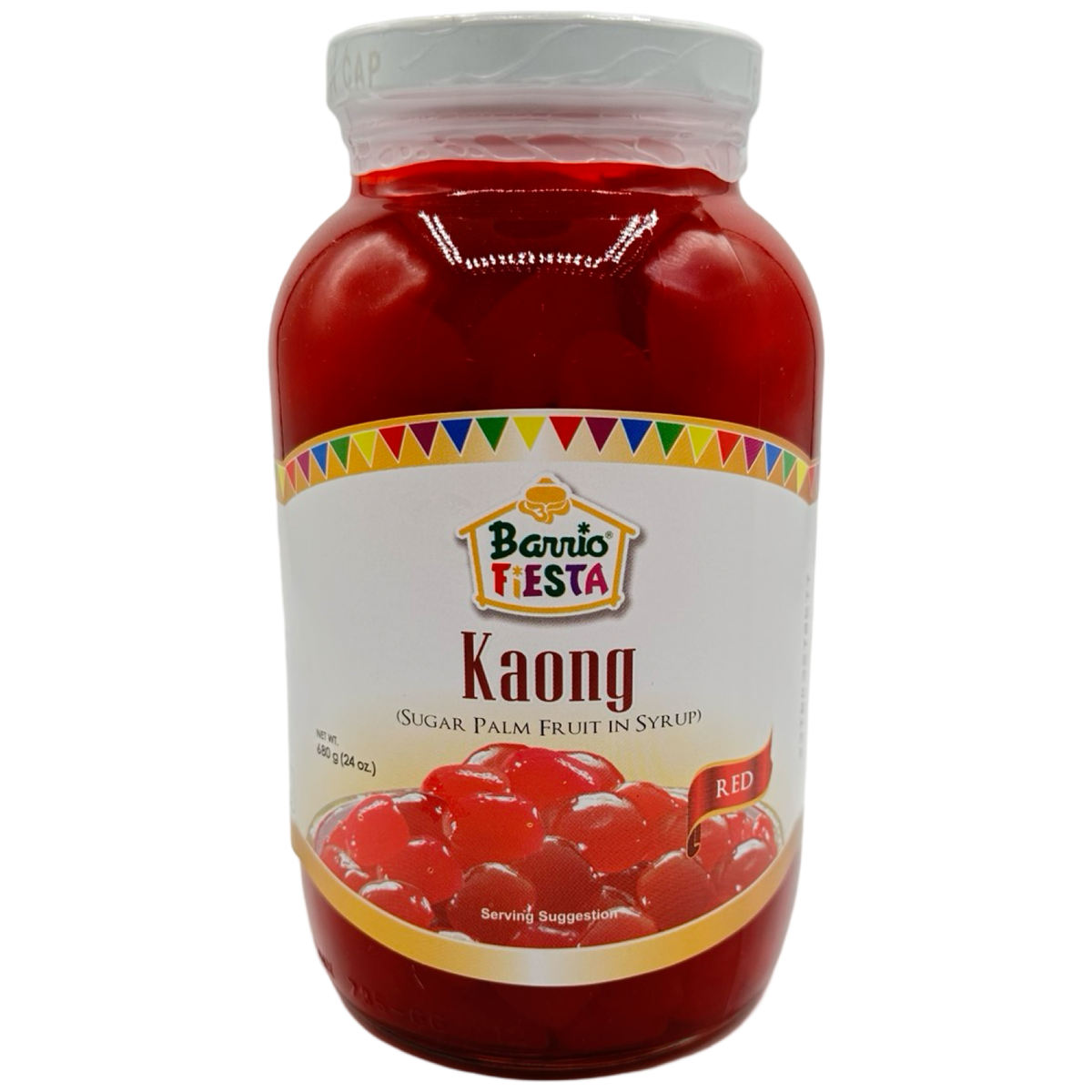 Barrio Fiesta Zuckerpalmenfrucht in Sirup – Kaong – Rot – 24 OZ