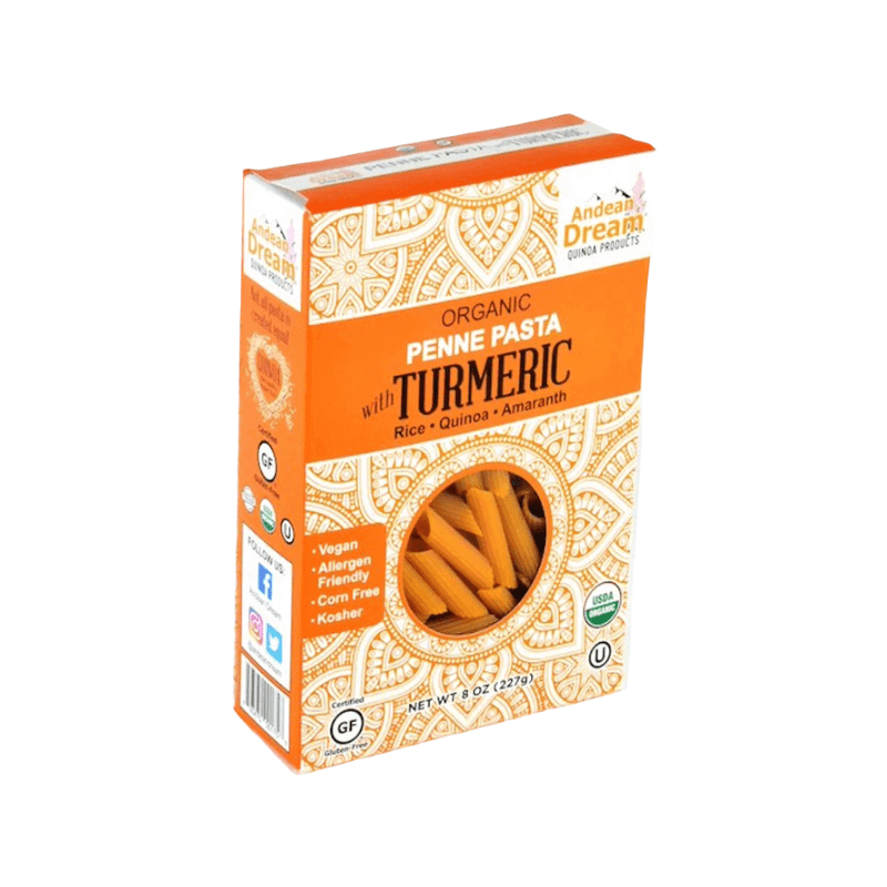 Andean Dream Bio Penne Pasta mit Kurkuma