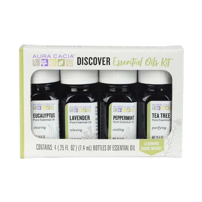Aura Cacia Ätherisches Öl Discovery Kit 4er Packung, 1 oz – 1er Packung