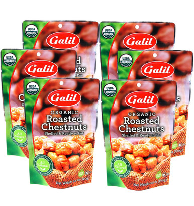 Galil Bio geröstete Kastanien, 3,5 oz (Packung mit 6)