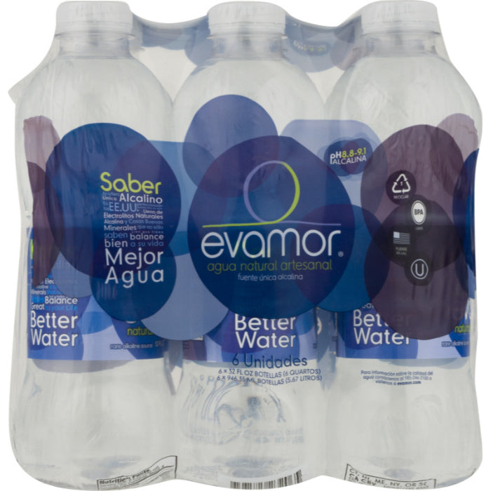 Evamor – Artesianisches Wasser, 192 fl oz (6er Packung) – 2er Packung
