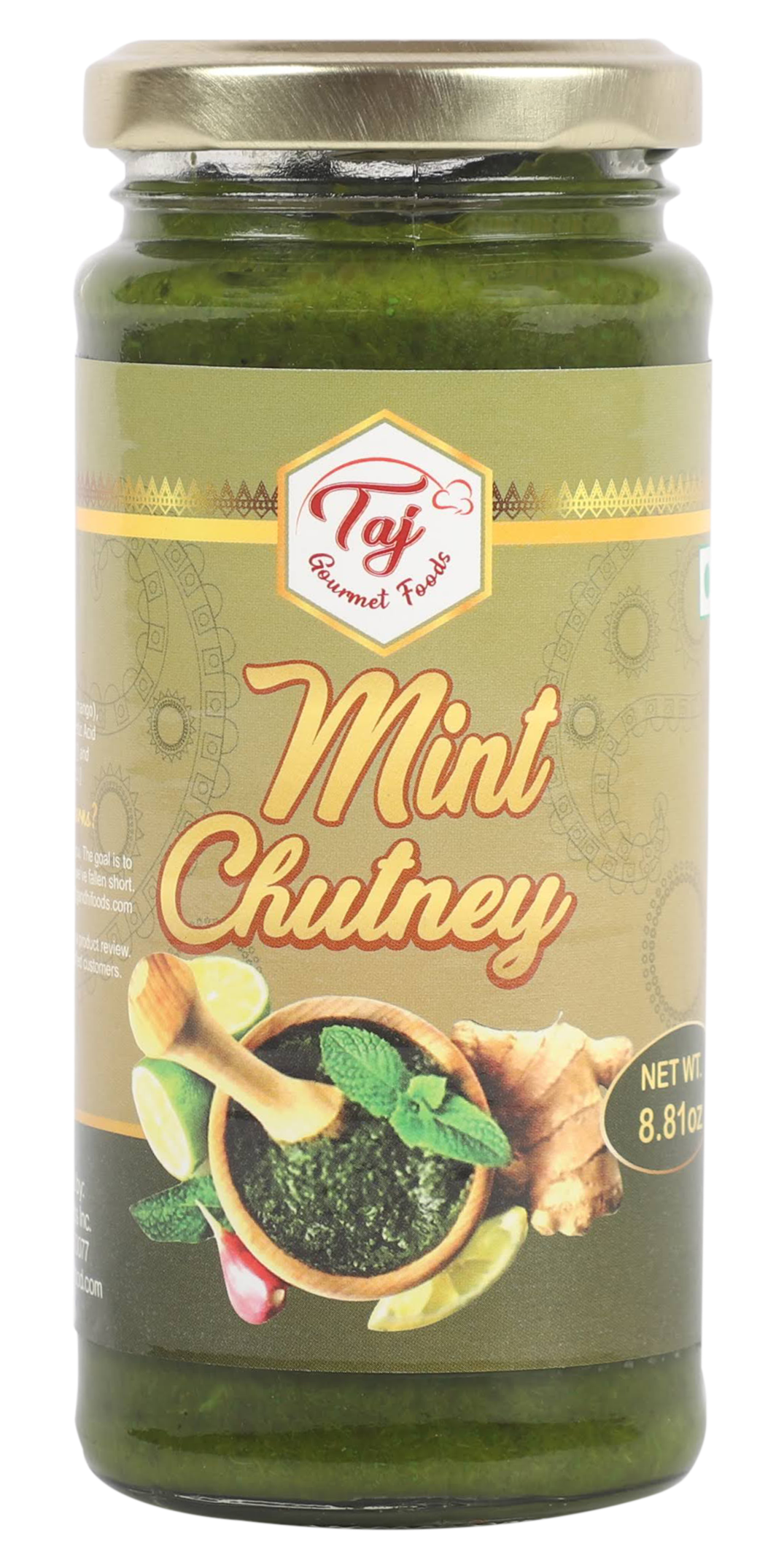 TAJ Minze Chutney, 250g (8.81 Oz)