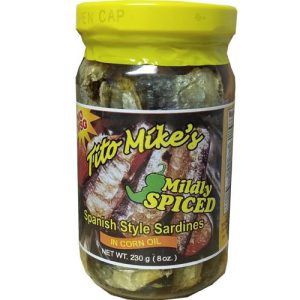 Tito Mike's – Spanische Sardinen in Maisöl (Mildy Spiced) – 8 OZ