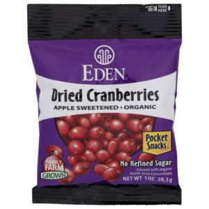eden Lebensmittel -Tasche Snack Cranberry drd org 1 Unze – Packung mit 12