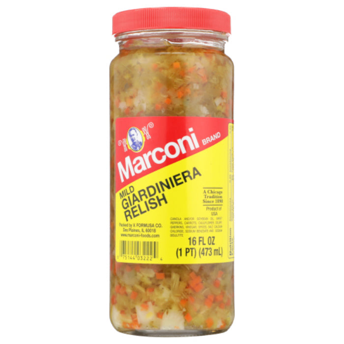 Marconi – Relish Giardiniera Mild, 16 Oz – 12er Packung